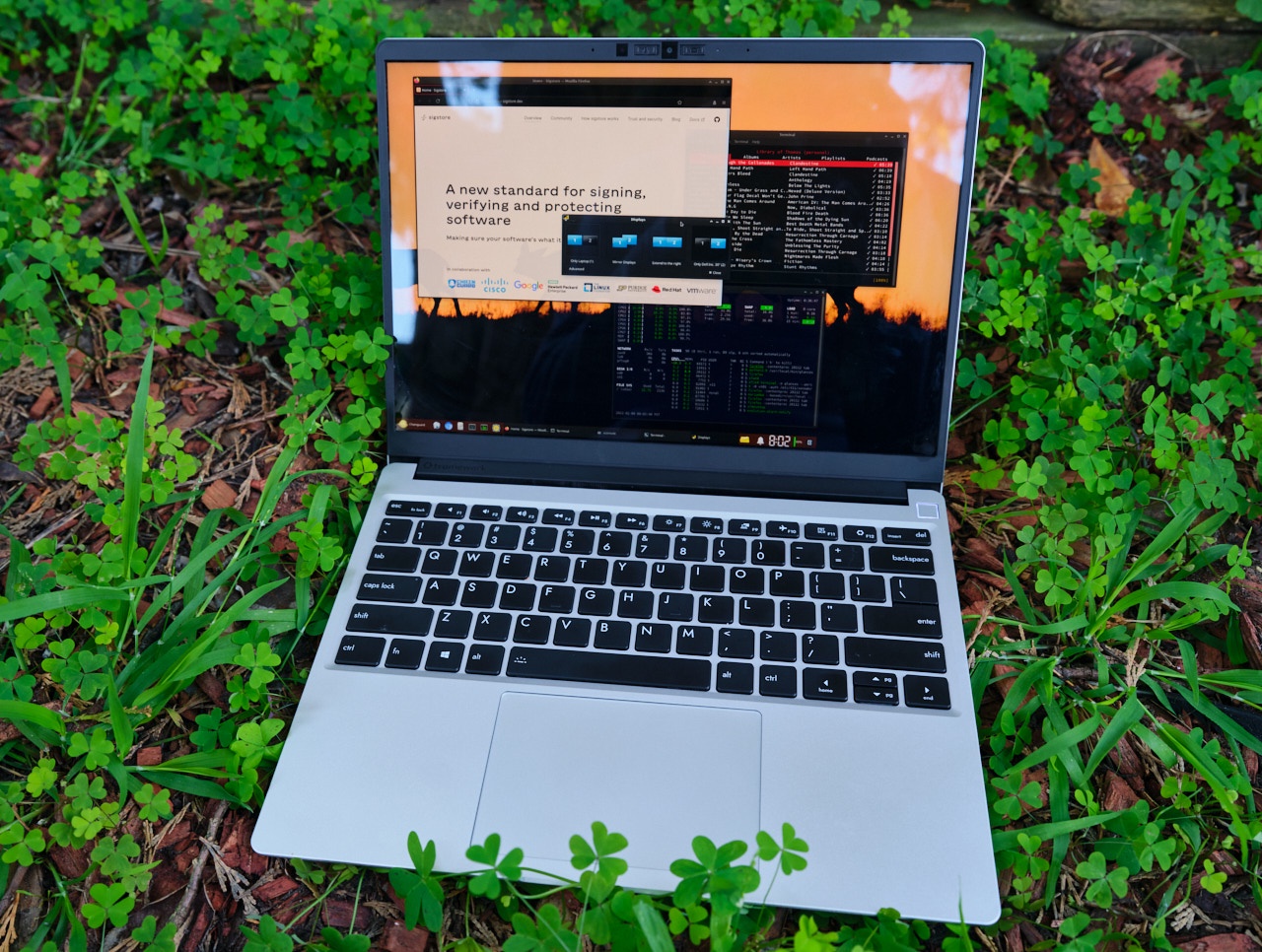 Framework laptop outside
